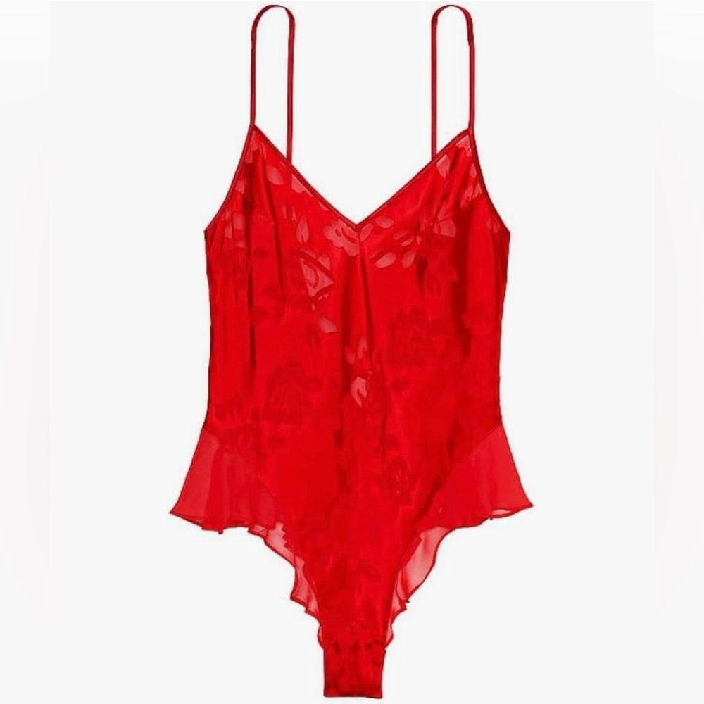 NWT Victoria secret rose satin teddy lingerie size M